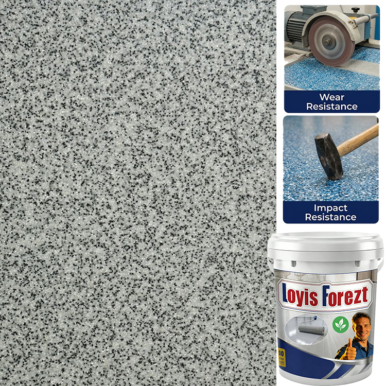 Ultra-Durable Marble Epoxy Floor Paint with Color Sand