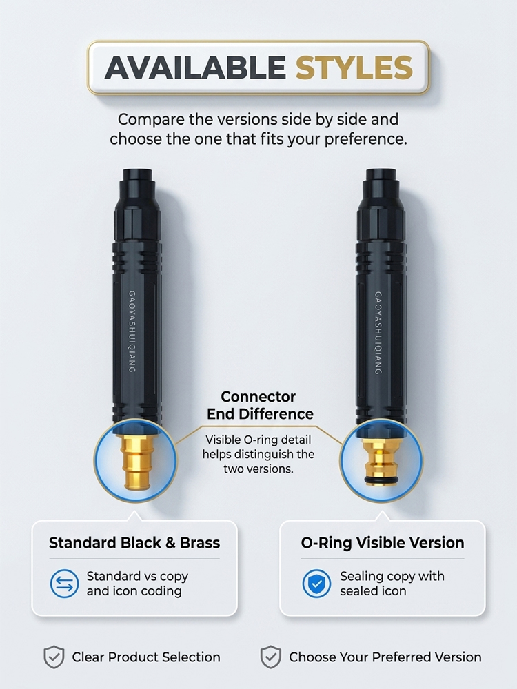 Black Diamond Adjustable Pressure Washer Nozzle | 60FT Long Range Metal Water Gun for Home, Car & Pool Cleaning | Fits Greenworks, Sun Joe & Kärcher