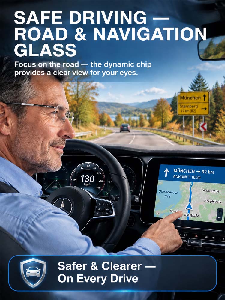 [BOGO FREE] German Smart Dual-Use Glasses: Auto-Focus, Anti-Blue Light & UV Sunglasses