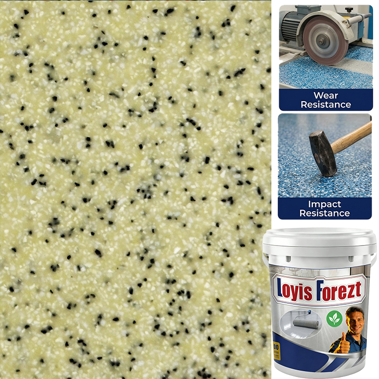 Ultra-Durable Marble Epoxy Floor Paint with Color Sand