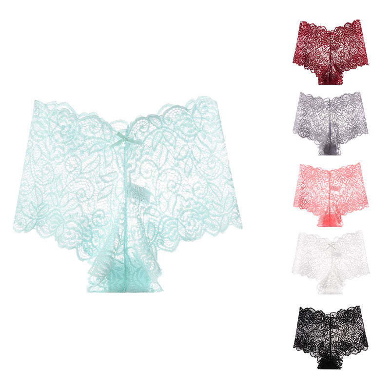 Sheer Lace Mesh Low-Rise Thong(Buy 1, get 2 free)