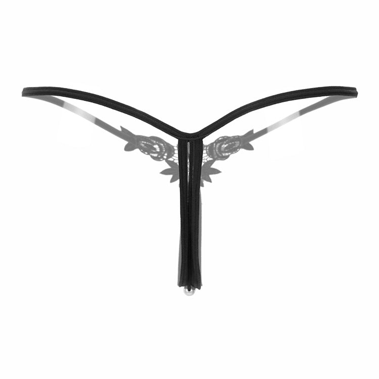 Pearl Play Embroidered Crotchless Thong(Buy 1, get 2 free)