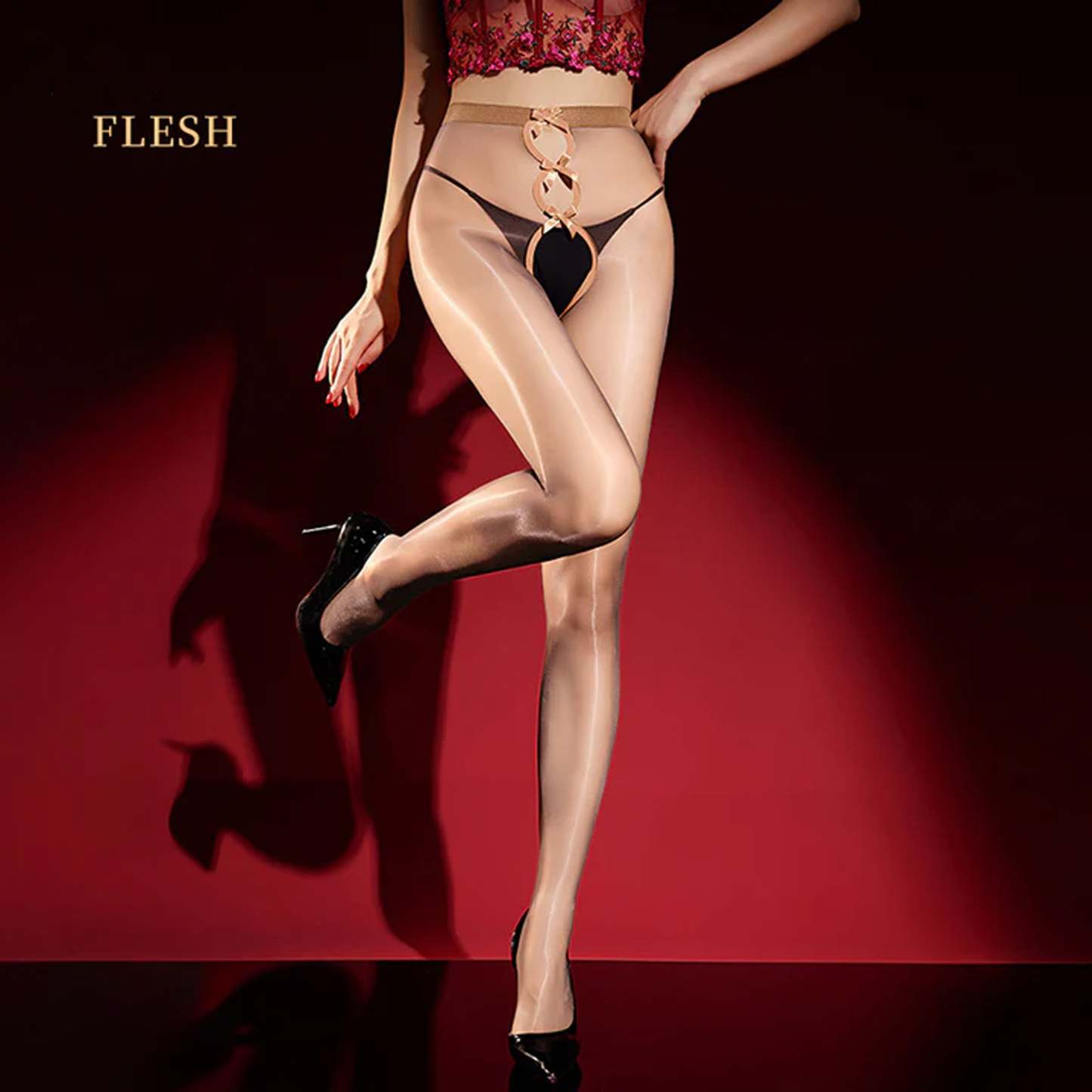 Open crotch stockings sexy temptation