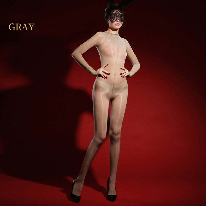 Glossy Seam Front Bodystocking