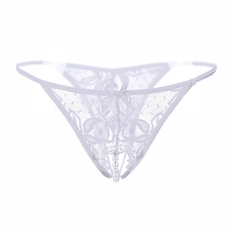 Pearl Tease Sheer Thong(Buy 1, get 2 free)