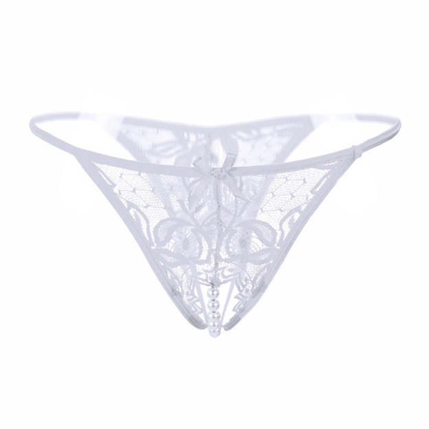 Pearl Tease Sheer Thong(Buy 1, get 2 free)
