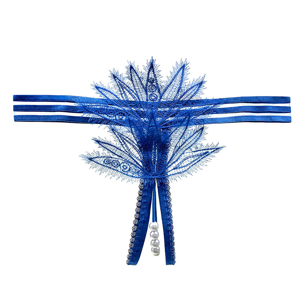 Lace Pearl Teasing Open Crotch Thong(Buy 1, get 2 free)