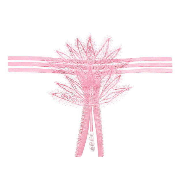 Lace Pearl Teasing Open Crotch Thong(Buy 1, get 2 free)