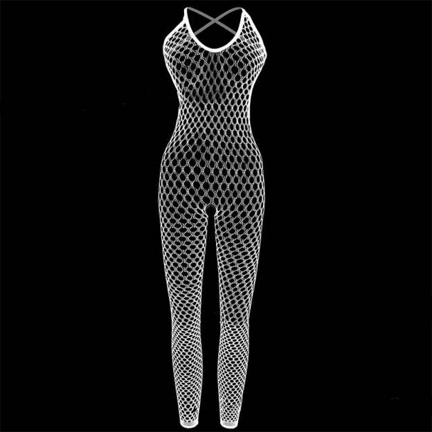 Rose Lace Sexy See-Through Hollow Mesh Bodysuit