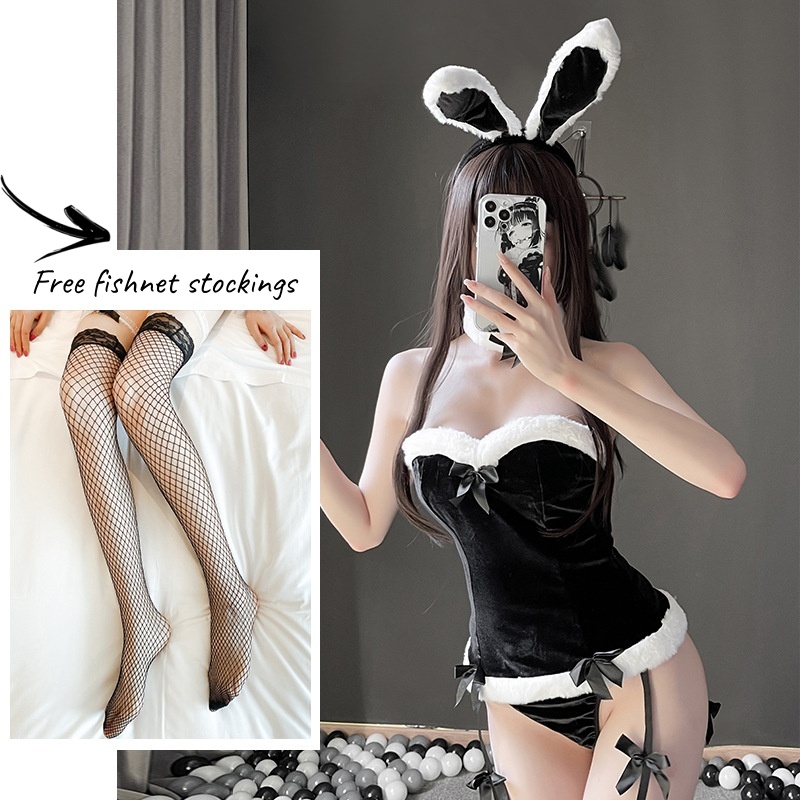 Sexy Christmas Bunny Girl Uniform Pajama Set