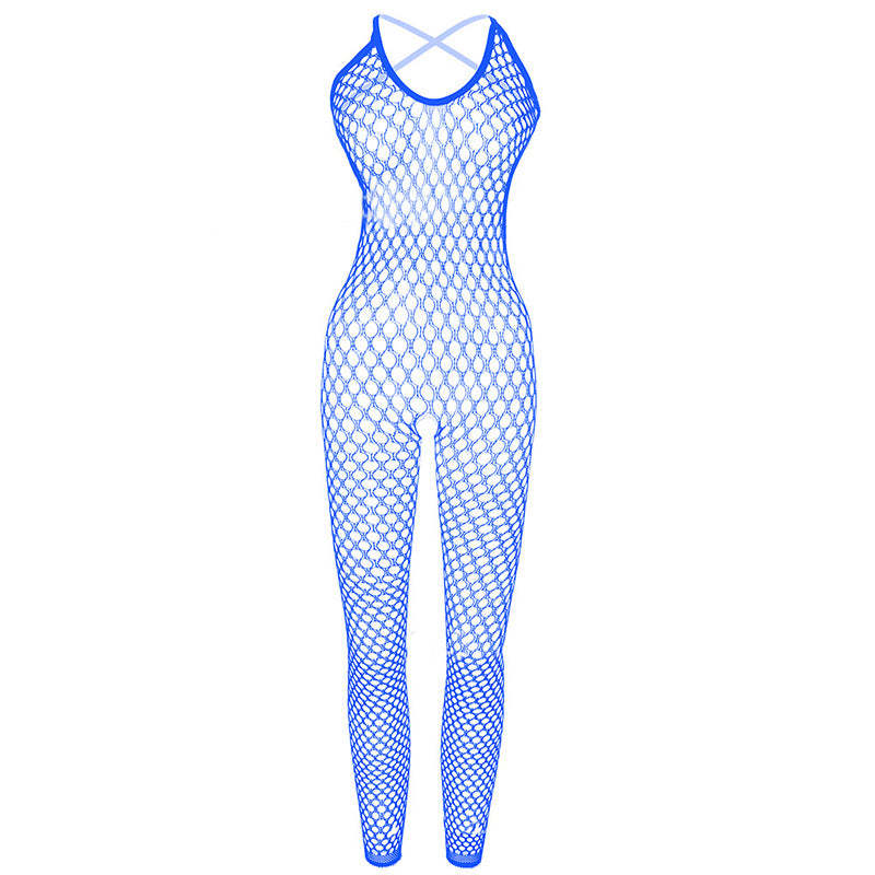 Rose Lace Sexy See-Through Hollow Mesh Bodysuit