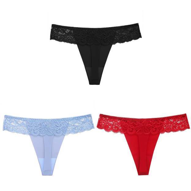 Delicate Lace Seamless Thong(Buy 1, get 2 free)