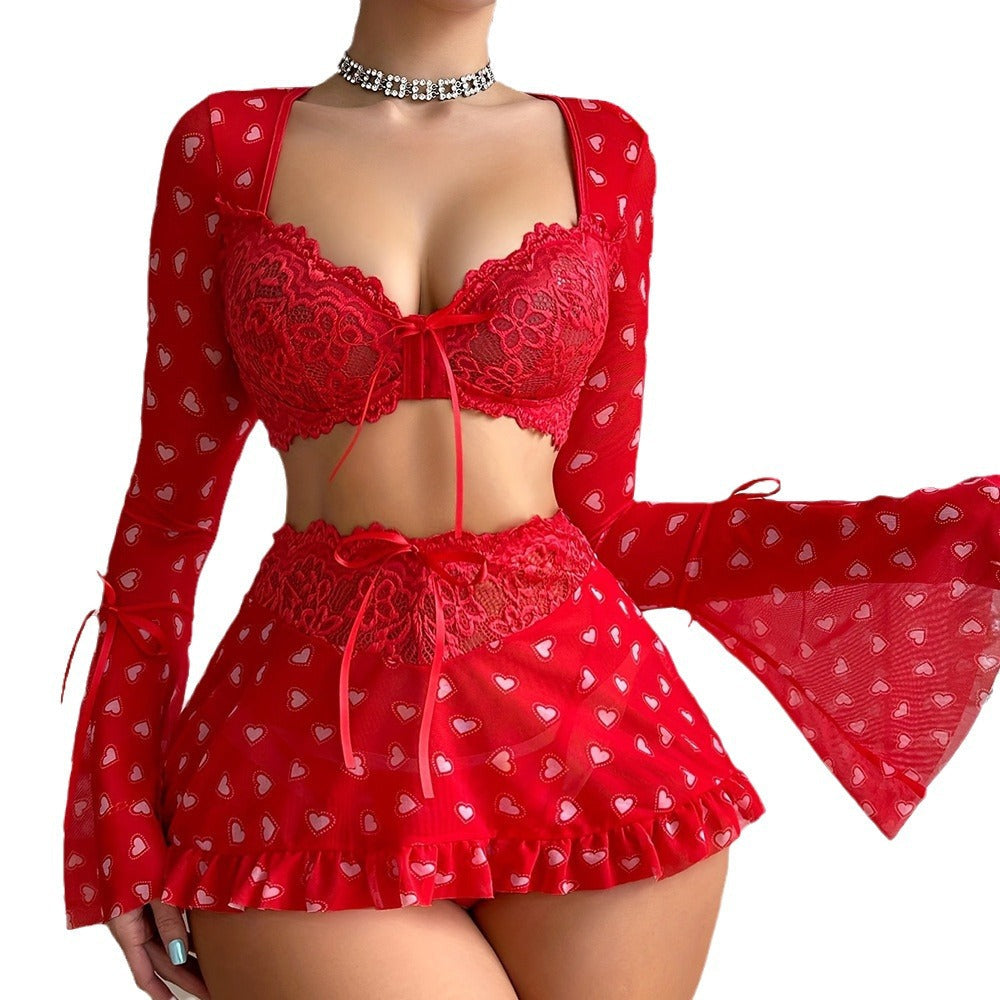 Heart Mesh Three Piece Set