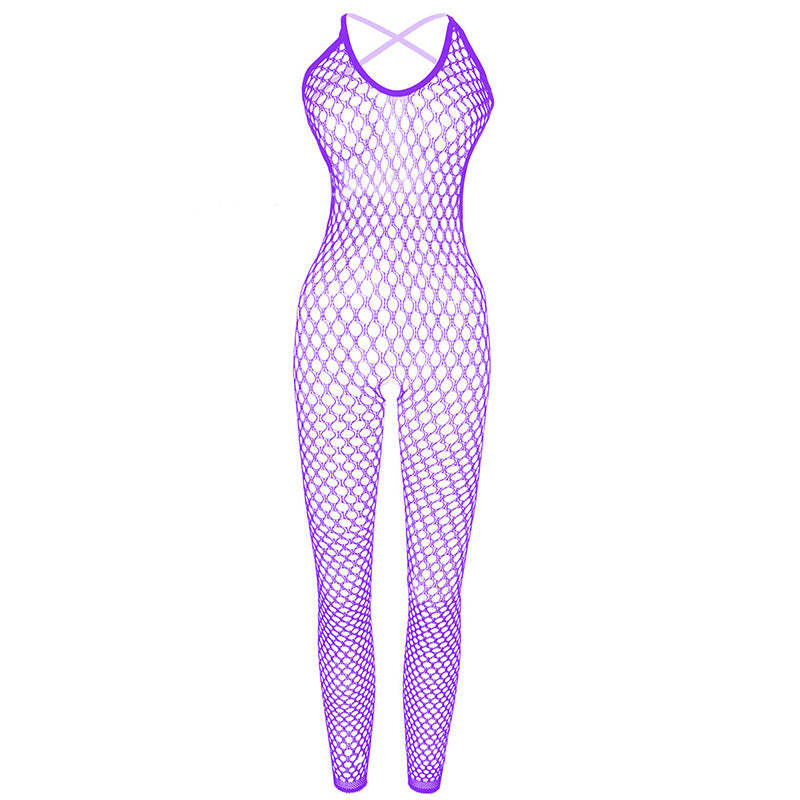 Rose Lace Sexy See-Through Hollow Mesh Bodysuit