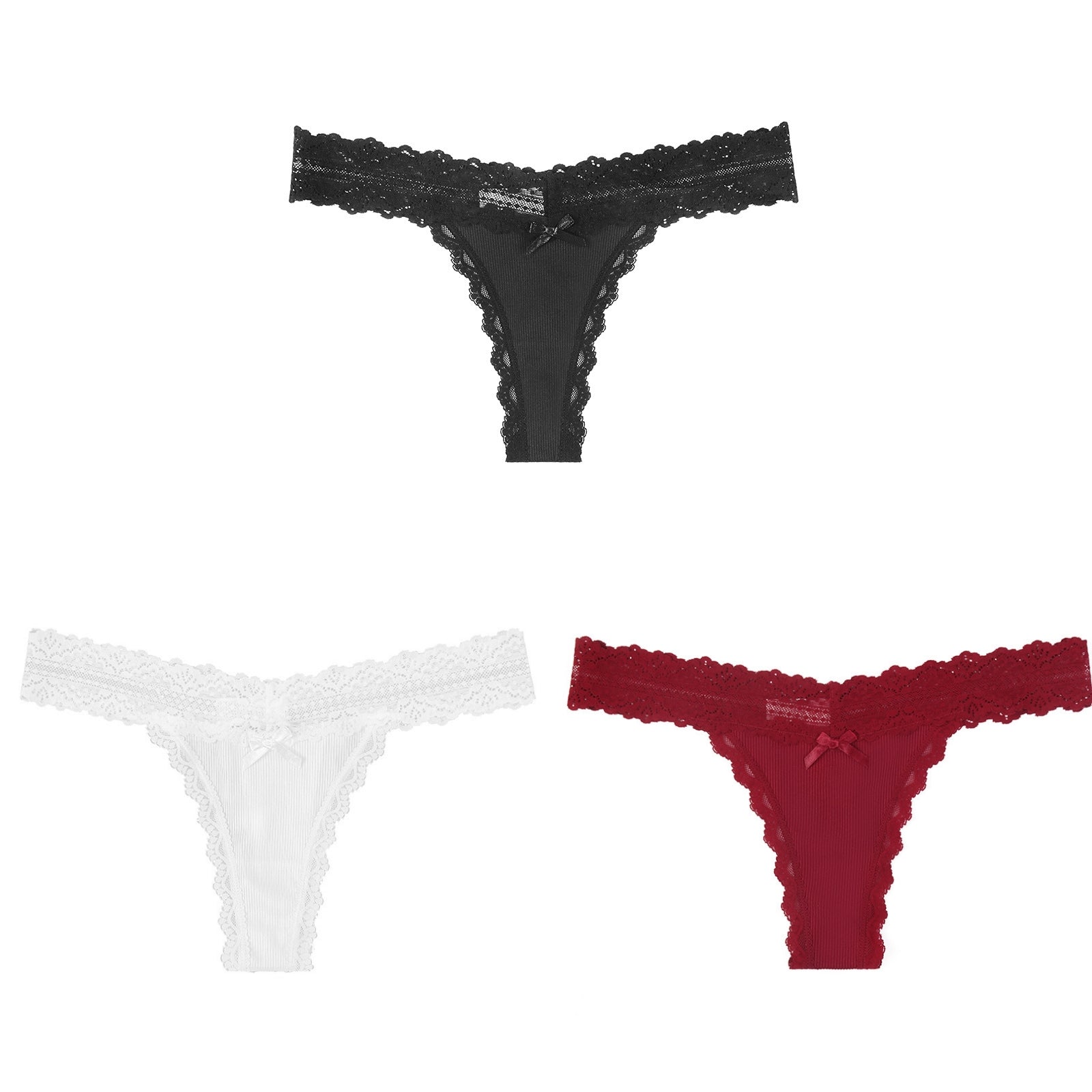 Lace Bow Temptation Panties(Buy 1, get 2 free)