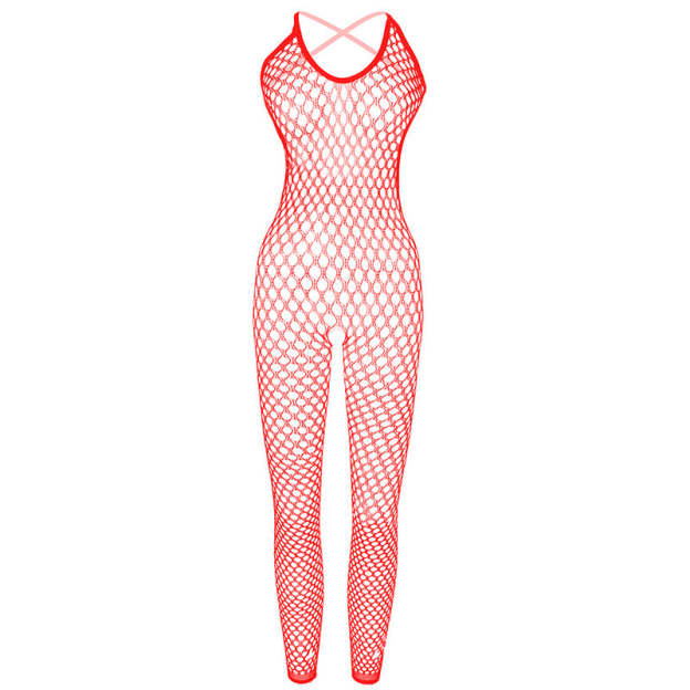 Rose Lace Sexy See-Through Hollow Mesh Bodysuit