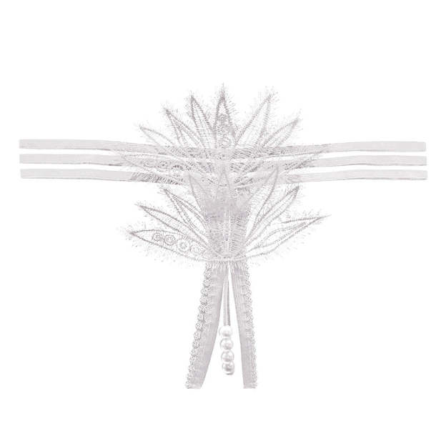 Lace Pearl Teasing Open Crotch Thong(Buy 1, get 2 free)