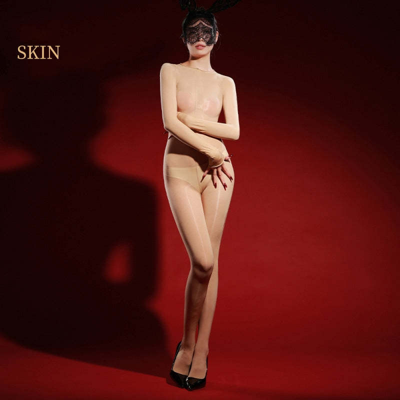 Glossy Seam Front Bodystocking