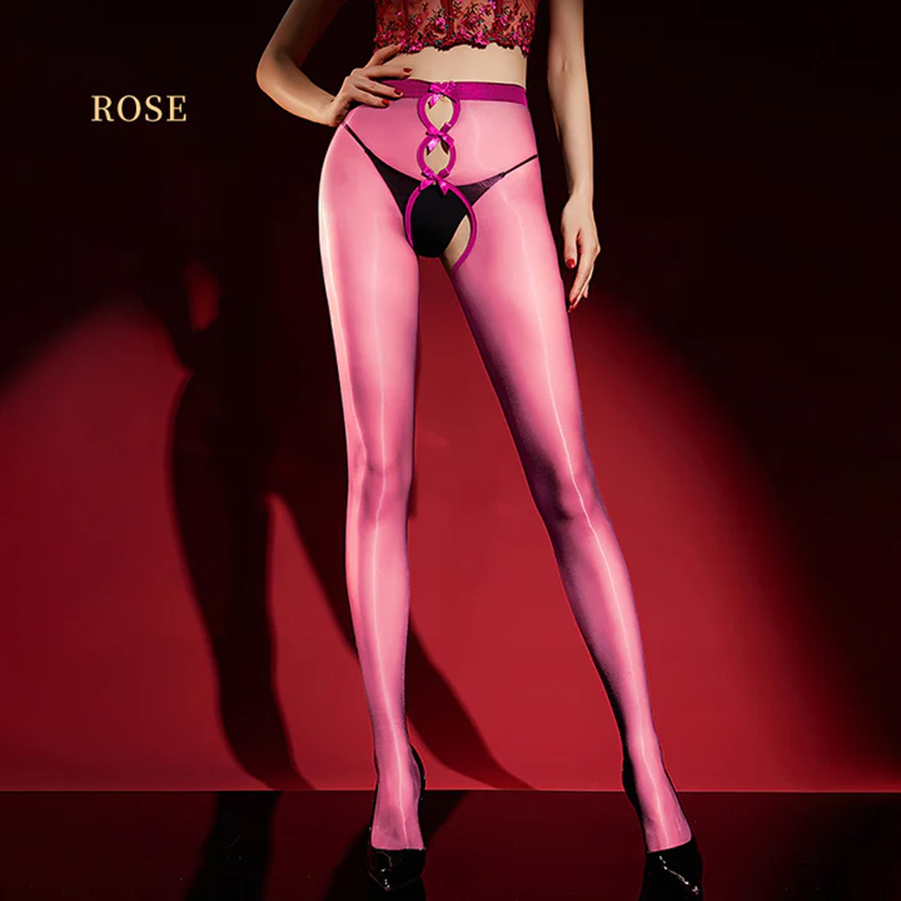 Open crotch stockings sexy temptation