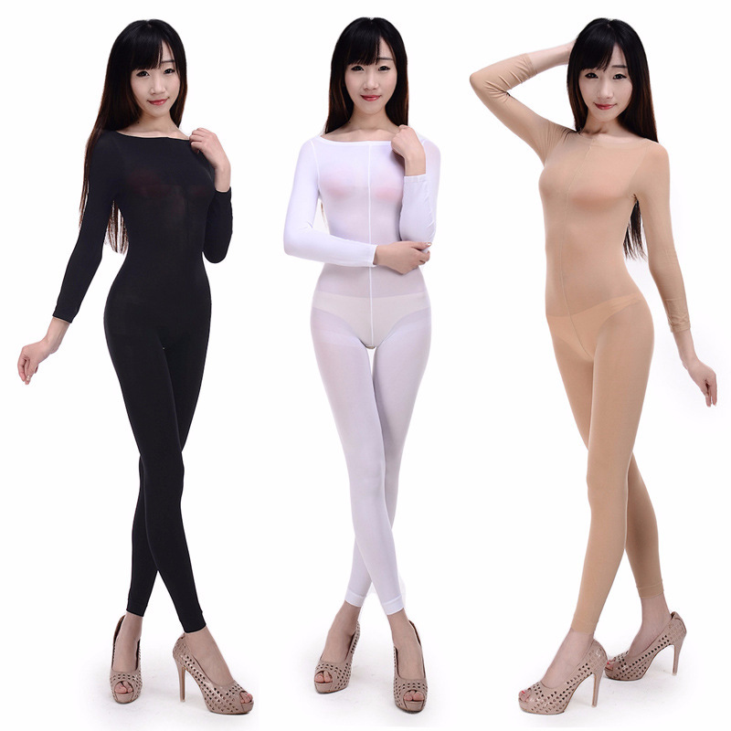 VelvetSexy bodysuit, open-crotch stockings