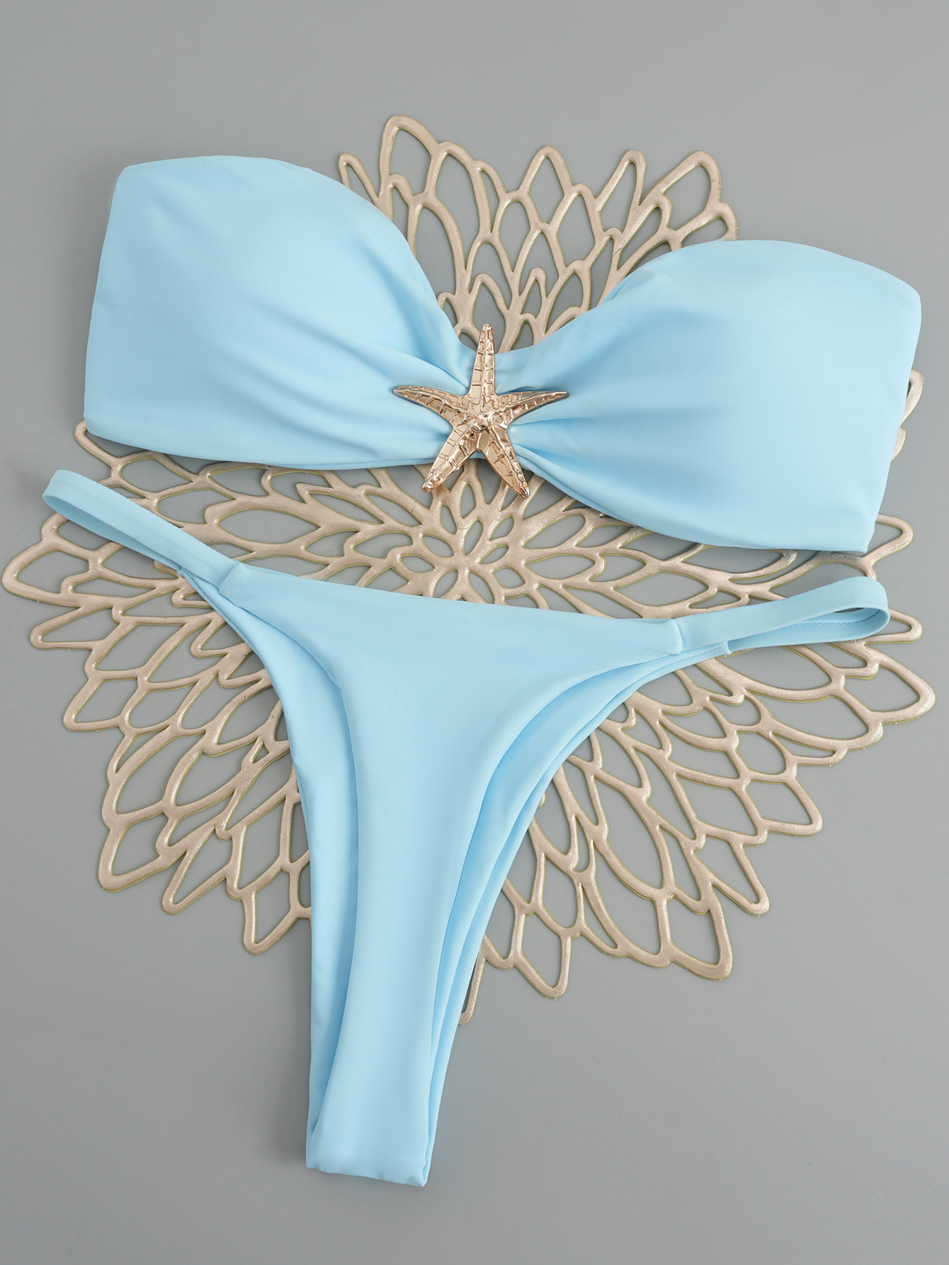 New Premium Five-Star Strapless Bikini Set