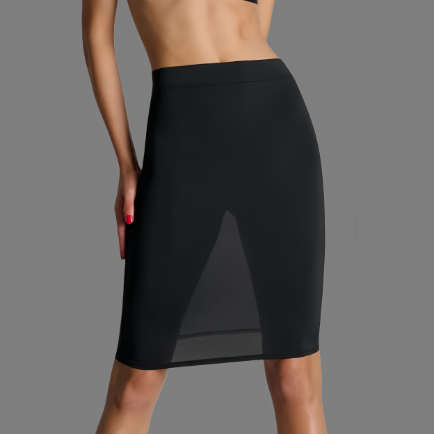 Bestselling stretchy, sheer back, bodycon skirt