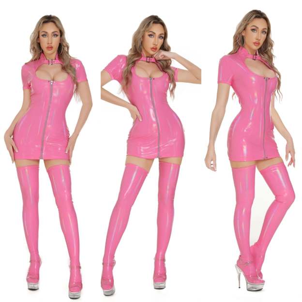 Brand new dreamy patent leather top + socks