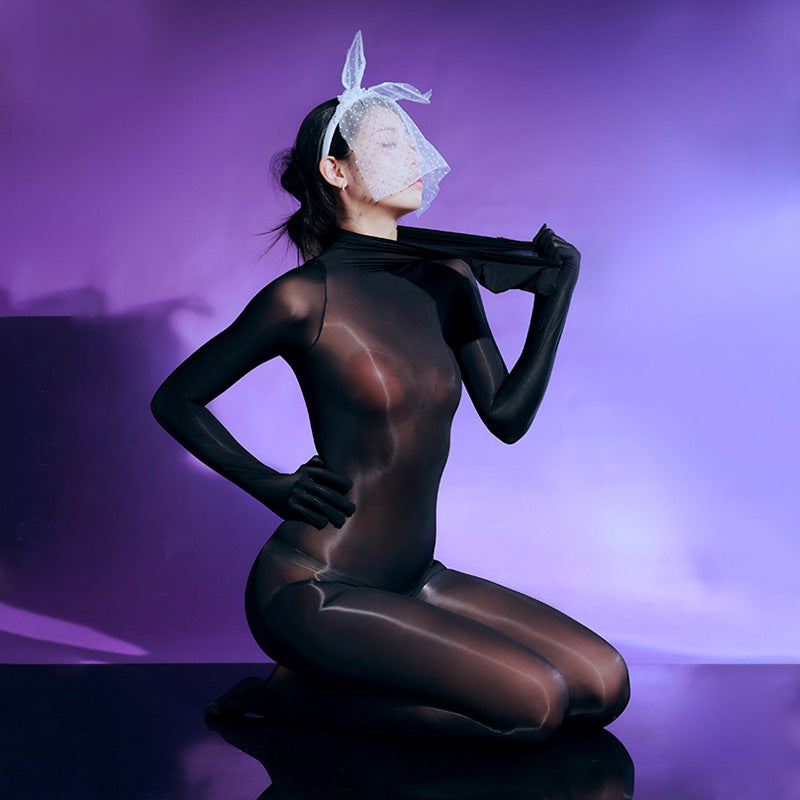 Full Coverage Five Finger Glitter Bodysuit