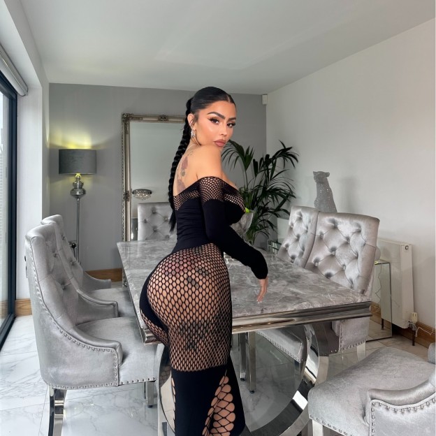 New mesh off-shoulder bodysuit