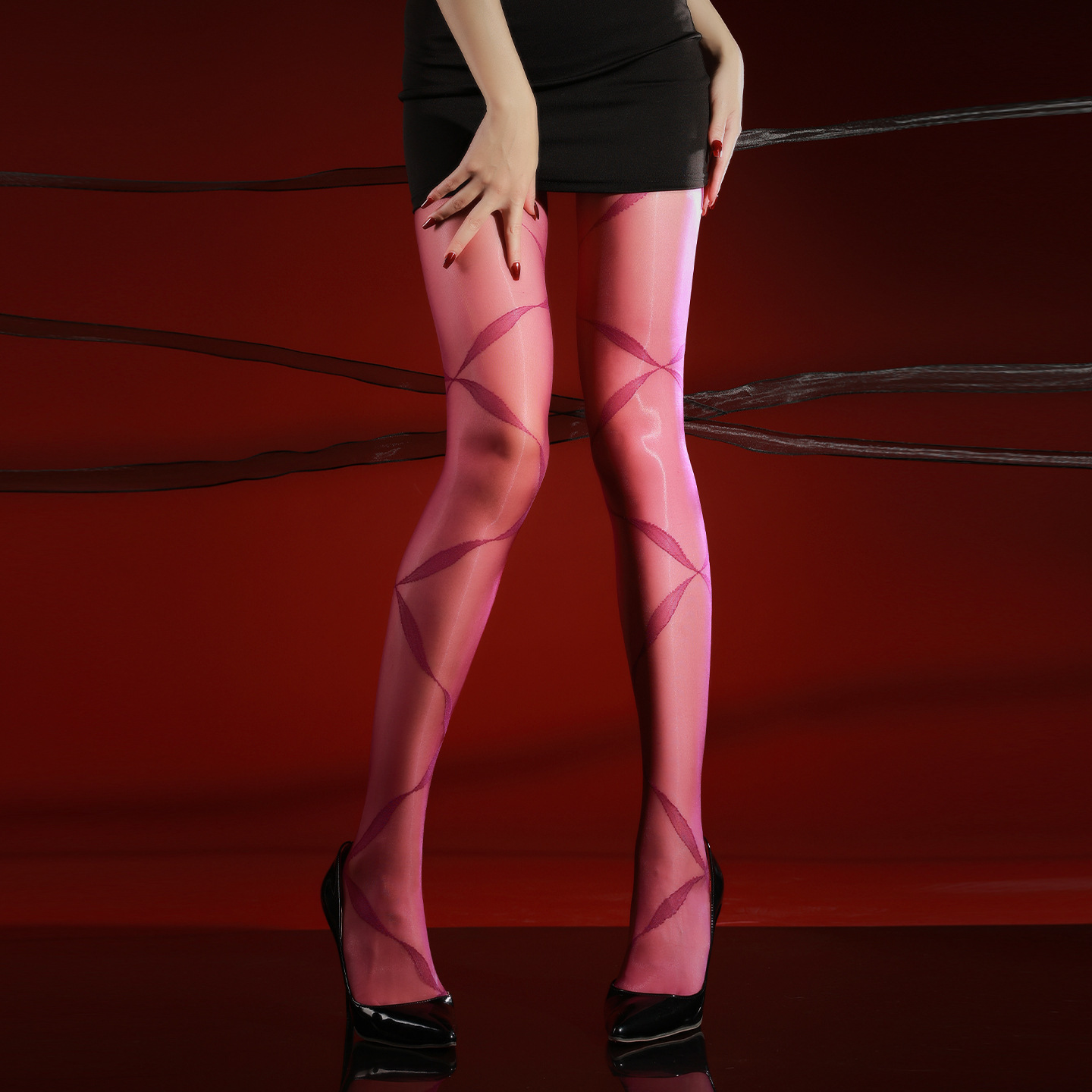 New jacquard pattern sheer 3D stockings