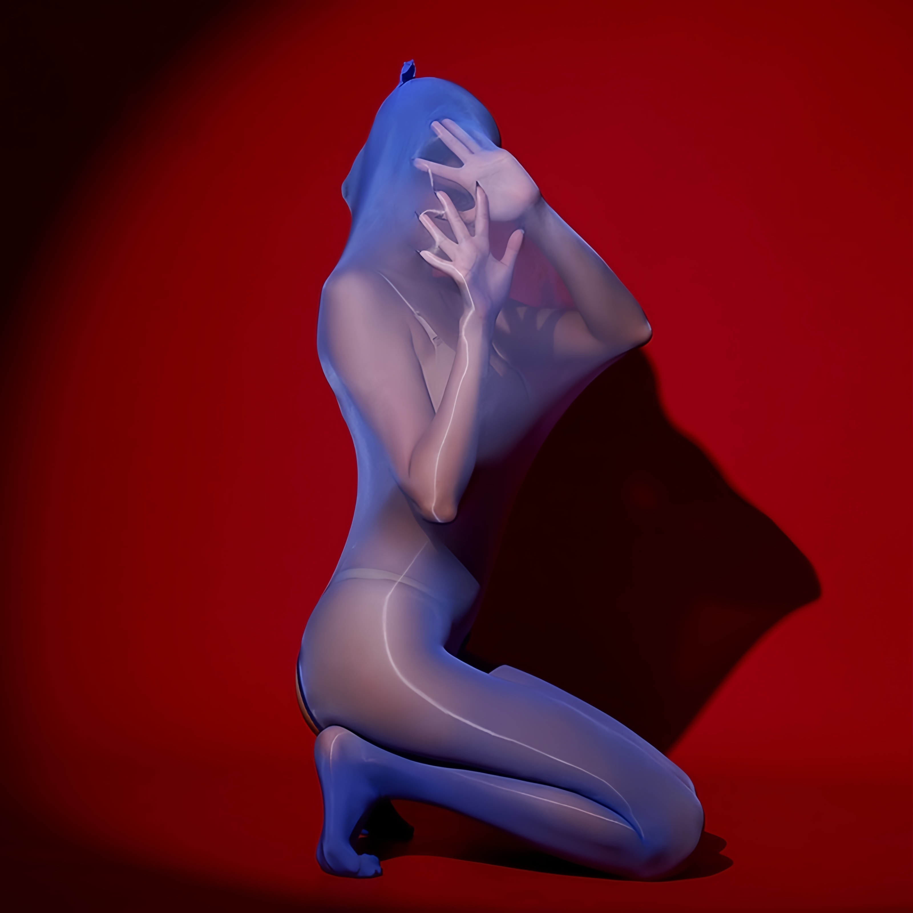 Ultra-thin shiny full-body sexy open-crotch sleeping bag socks