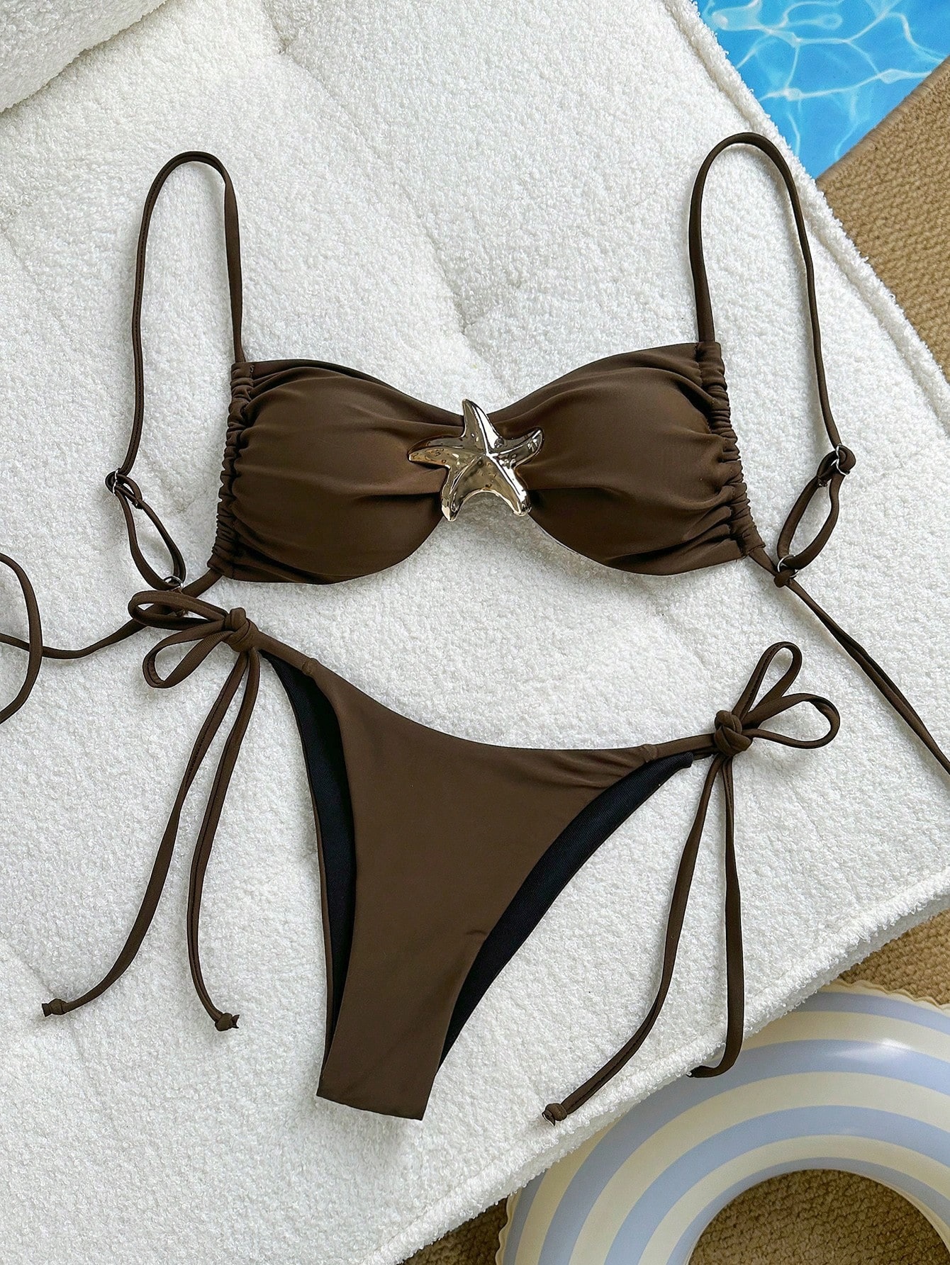 Hot-selling sexy solid color bikini two-piece set