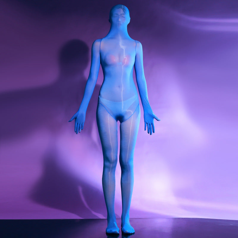 Full Coverage Five Finger Glitter Bodysuit