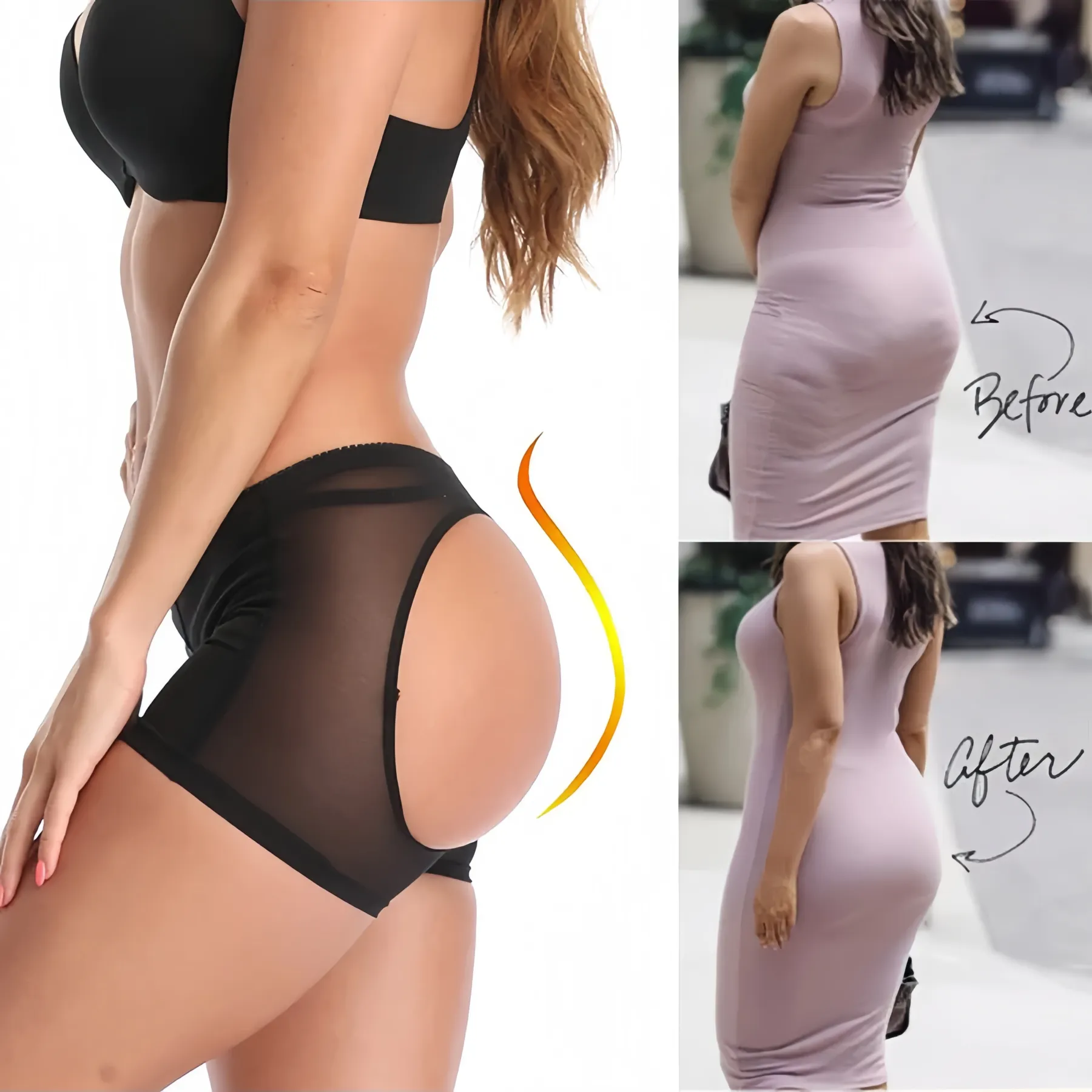 New butt-lifting underwear, exposing the buttocks