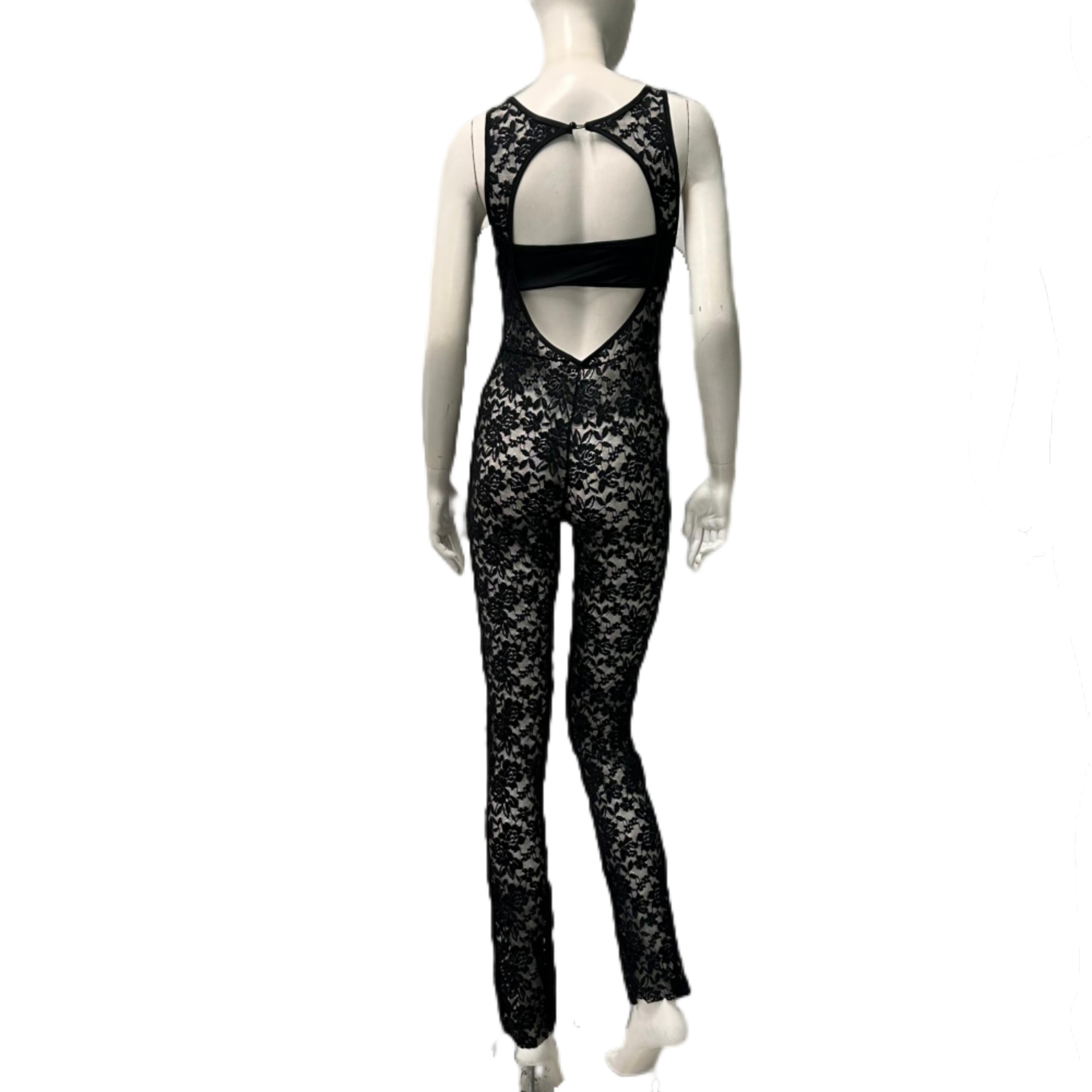 Stylish hollow-out lace jumpsuit two-piece set