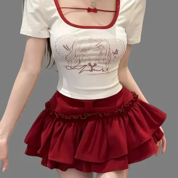 New style cake-shaped puffy short skirt