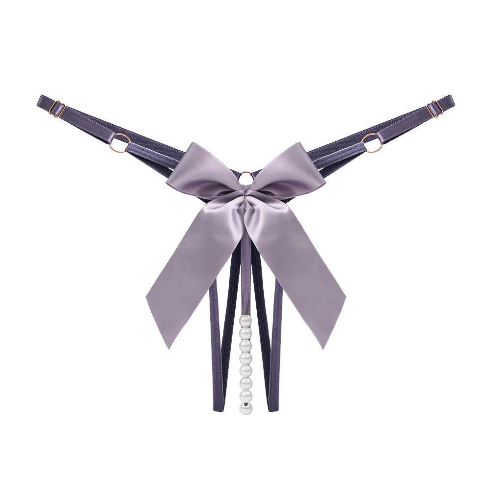 Beaded Tease Open Crotch Thong(Buy 1, get 2 free)