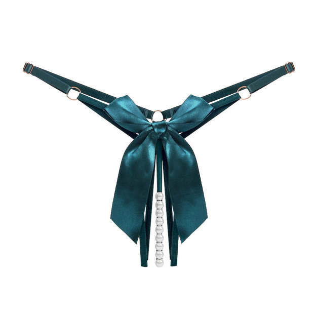 Beaded Tease Open Crotch Thong(Buy 1, get 2 free)