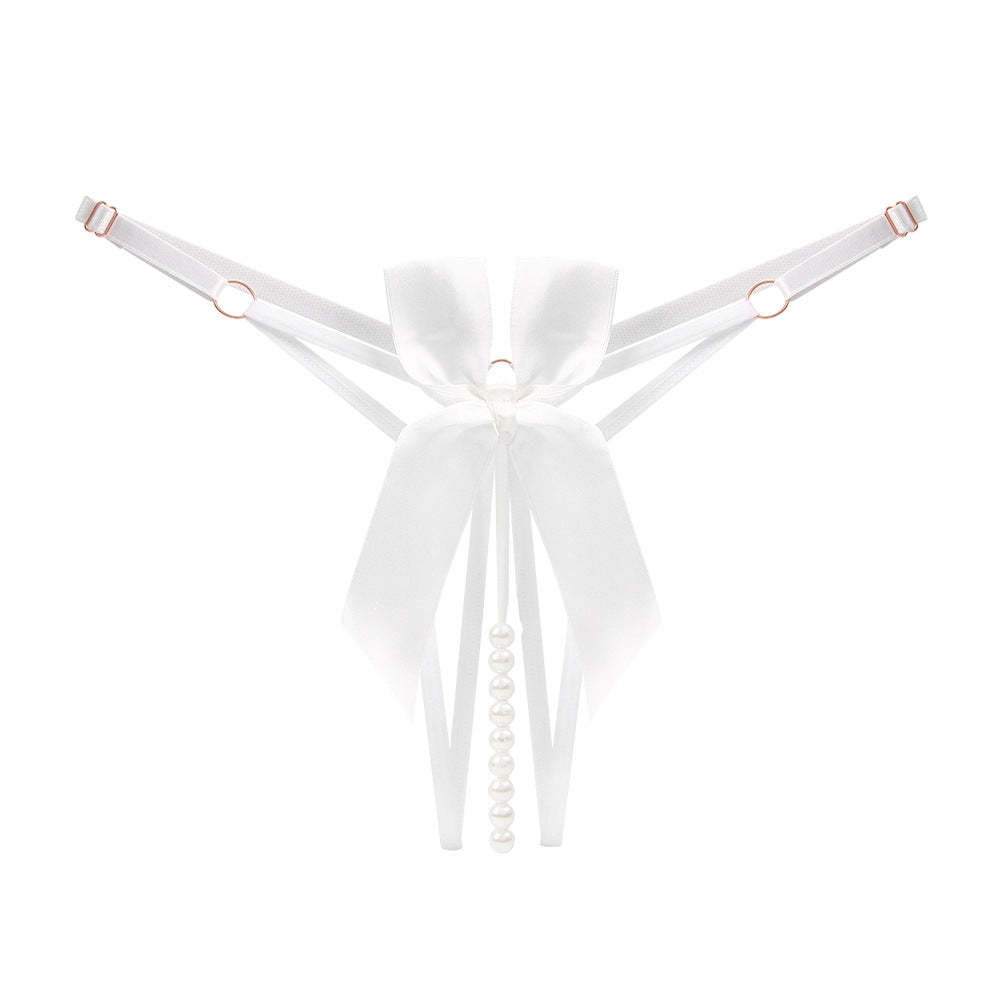 Beaded Tease Open Crotch Thong(Buy 1, get 2 free)