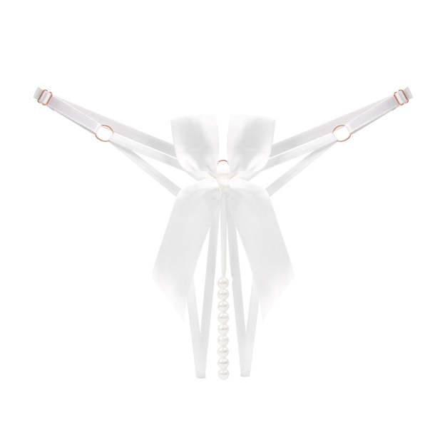 Beaded Tease Open Crotch Thong(Buy 1, get 2 free)