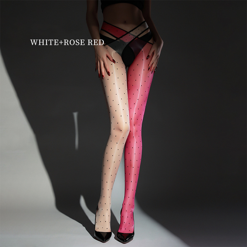 Sheer Desire Polka Dot Crossover Stockings