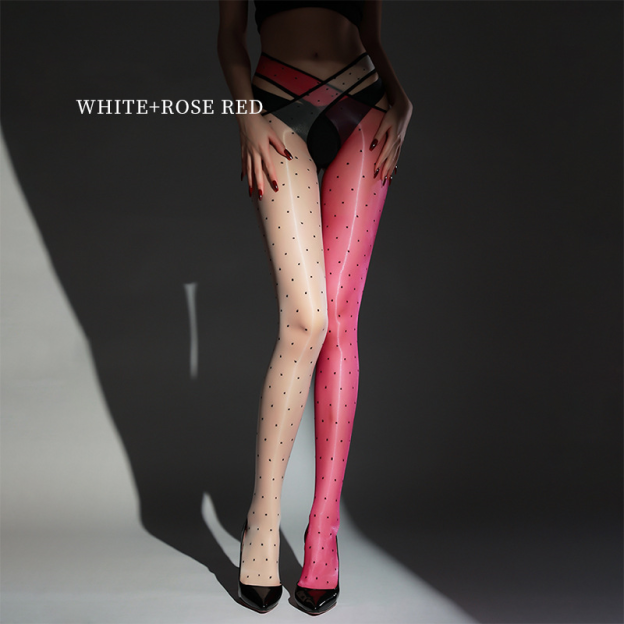 Sheer Desire Polka Dot Crossover Stockings