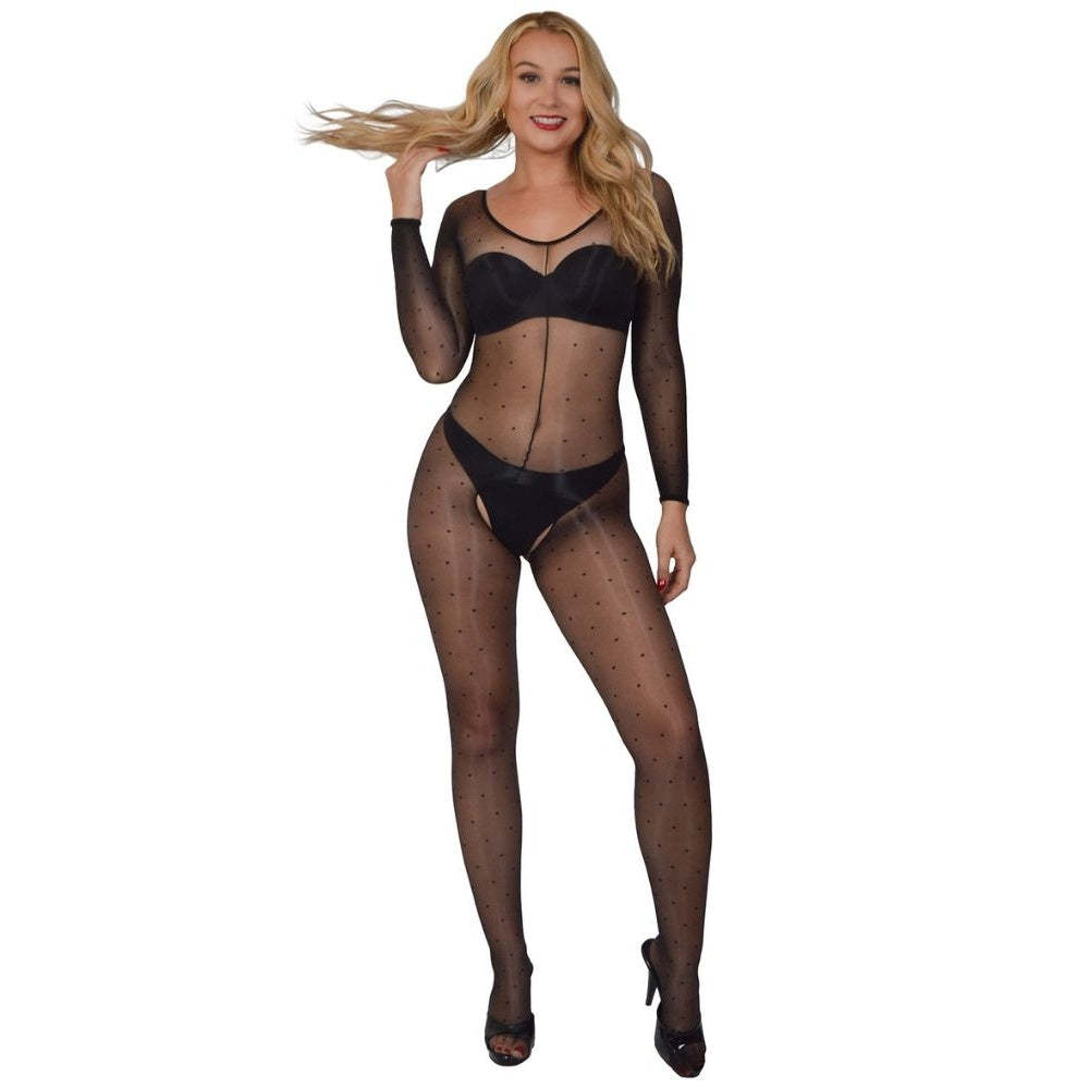 Aurora Polka Dot Sheer Bodystocking