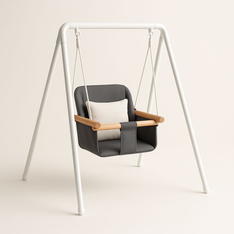 Barnesving med stålramme, polyester sete og treverk-Decohogarvida