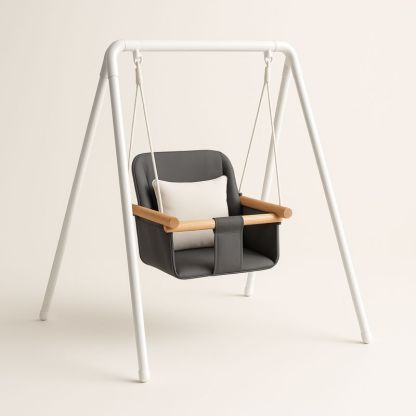 Barnesving med stålramme, polyester sete og treverk-Decohogarvida