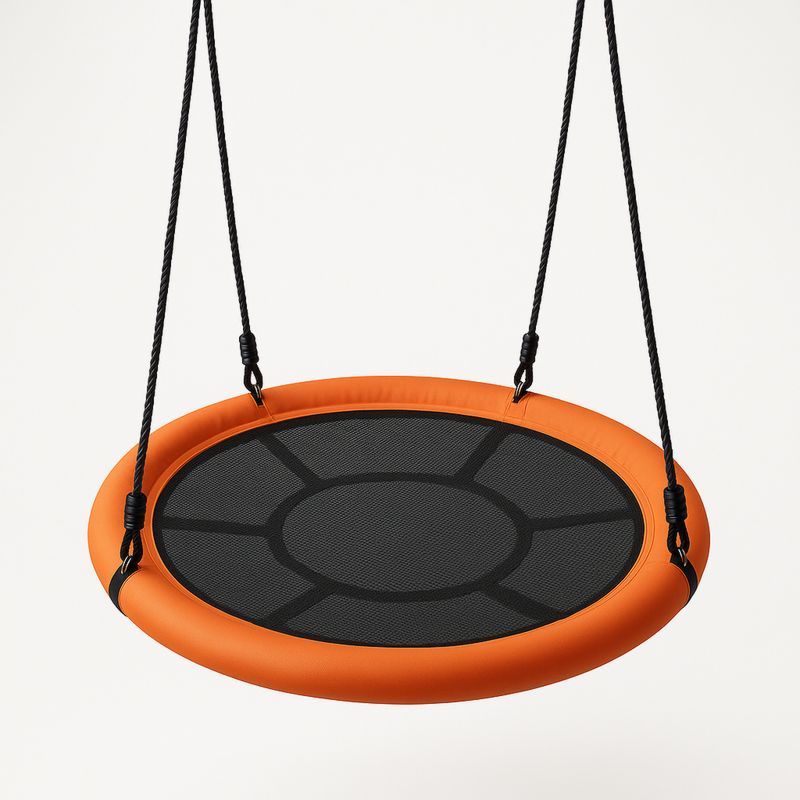 Rund huske i nylon og metall med oransje kant-Decohogarvida