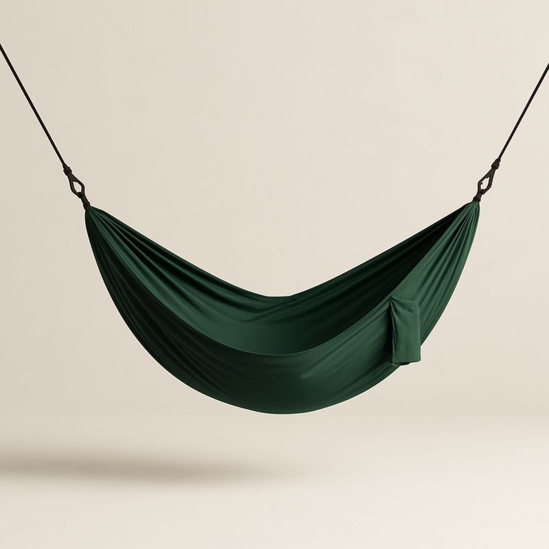 Hengekøye i nylon grønn 275x140 cm-Decohogarvida