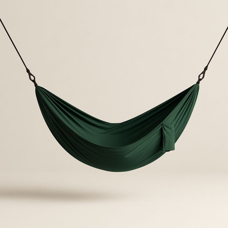 Hengekøye i nylon grønn 275x140 cm-Decohogarvida