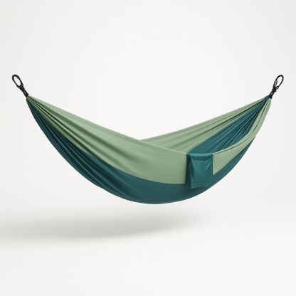 Dobbel hengekøye nylon grønn/blå 275x140cm 200kg-Decohogarvida