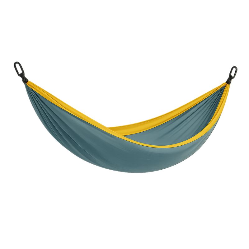 Nylon hengekøye blå/gul med karabinkroker 275x140cm-Decohogarvida